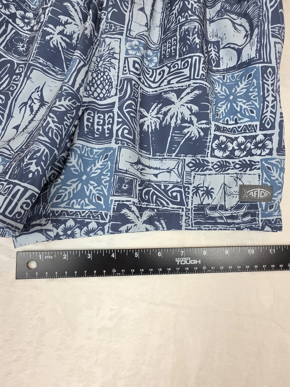 AFTCO Strike Shorts Mens S Bering Sea Print Fishing Swim Trunks NWT